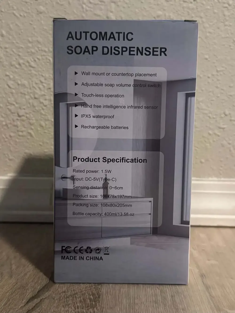 Automatic Foaming Soap Dispenser 400ml Touchless USB-C Rechargeable
